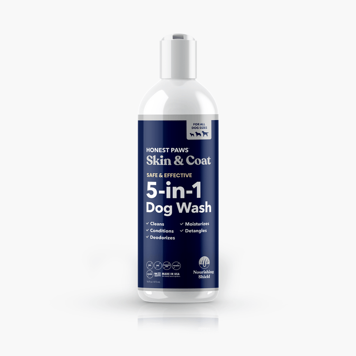 Front side of 5 in 1 Dog Wash Shampoo